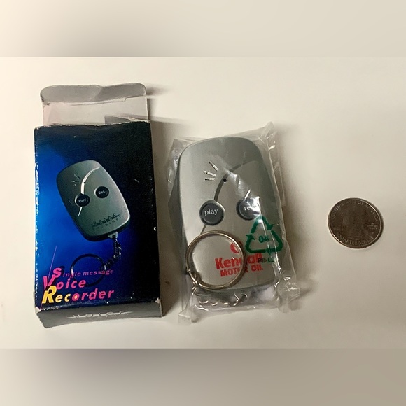 Rare Vtg KENDALL MOTOR OIL Promotional Advertisement Voice Recorder Keychain - Picture 14 of 15
